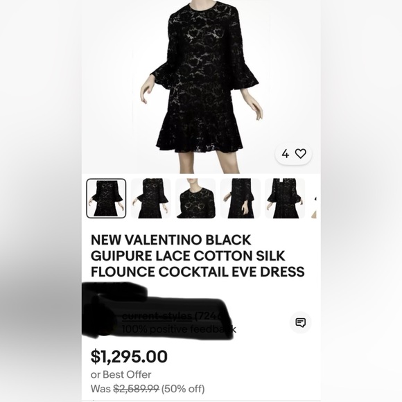 Alexis Shift Dress Sz Large NEW w Tags “Knockoff” of Valentino Guipure Dress - Picture 5 of 5